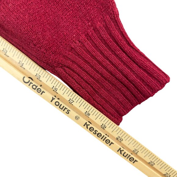 Vintage Puritan Aquaknit Sweater Adults S Red Pure Wool 100% 2 Ply Shetland - Picture 10 of 11